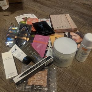 Ipsy bags and makeup/skincare samplea